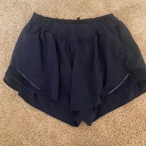 Lululemon navy hotty hot shorts